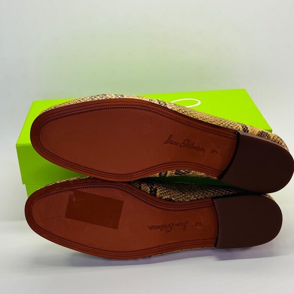 Sam Edelman Lucca Snake Print Leather Bit Loafers Size 9M Python Pattern - Picture 12 of 15